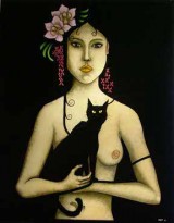 woman-cat
